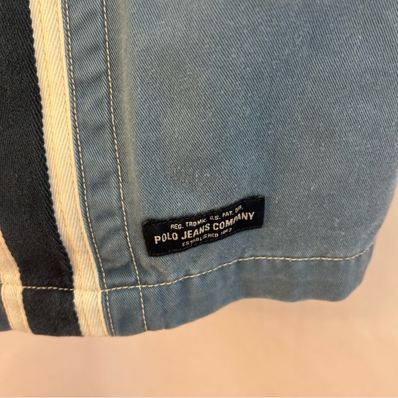 Polo Jeans Co Ralph Lauren Shorts Mens L Large Blue #67 Canvas Varsity  VTG 90s - Picture 3 of 7